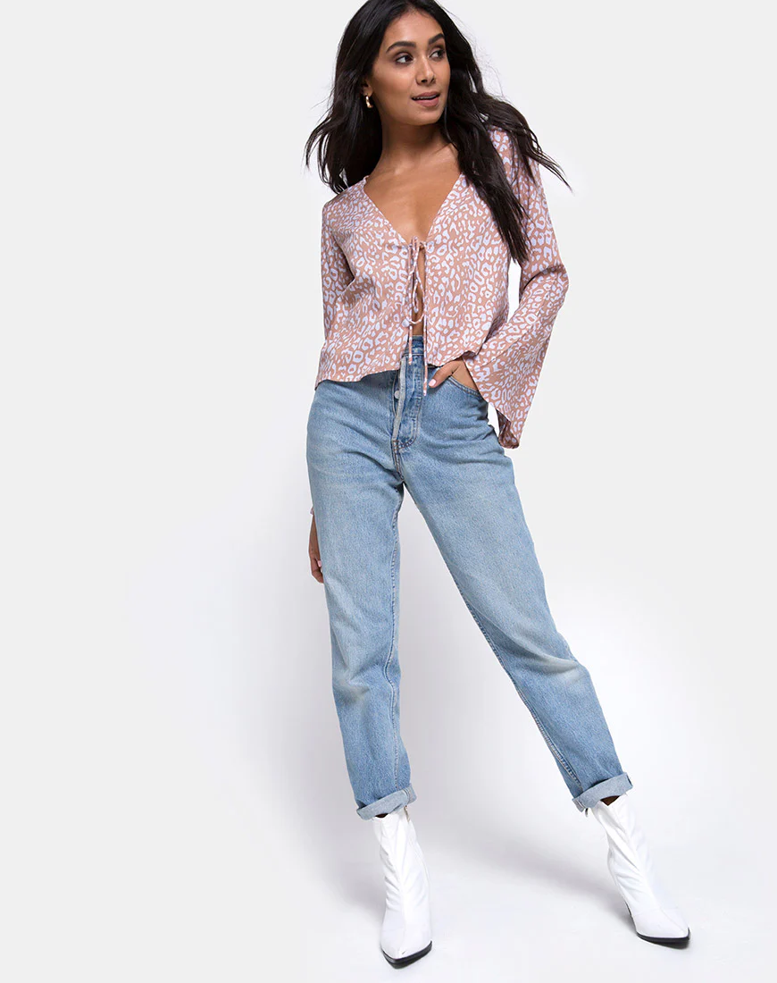 Merida Blouse in Leopard Spot - Image 3
