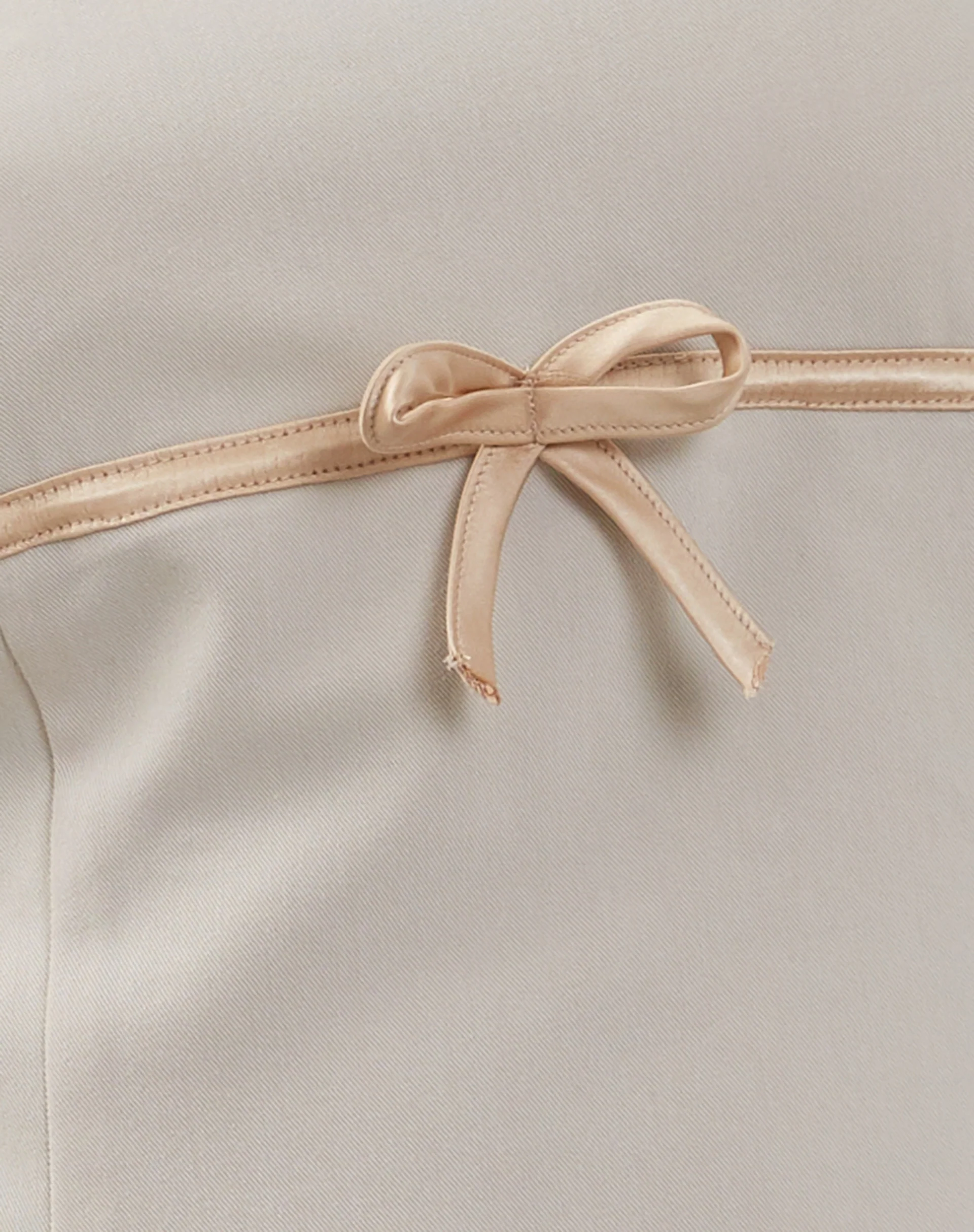 Merila Bandeau Mini Dress in Ivory Soft Tailoring - Image 5