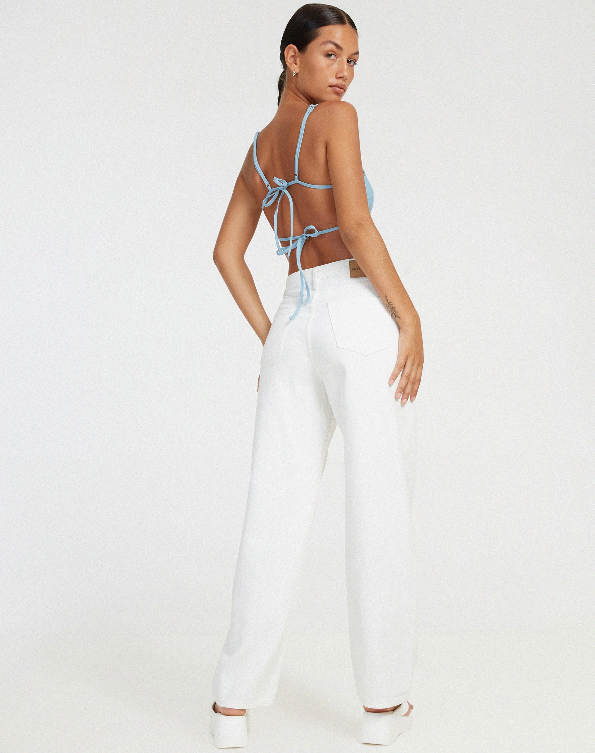 Merita Crop Top in Light Blue - Image 4