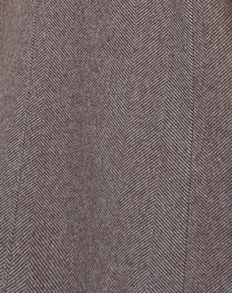 Messeir Faux Wool Blazer in Walnut - Image 6