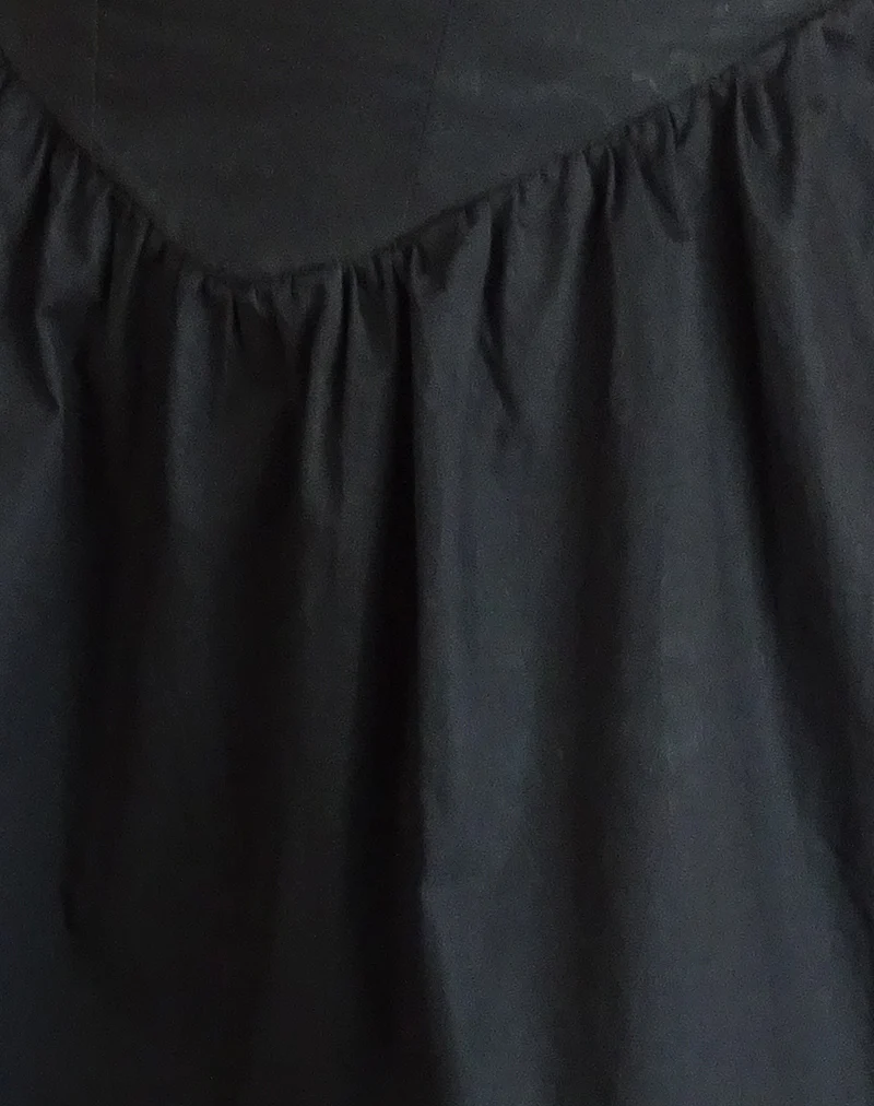 Micala Puffball Mini Dress in Black - Image 6
