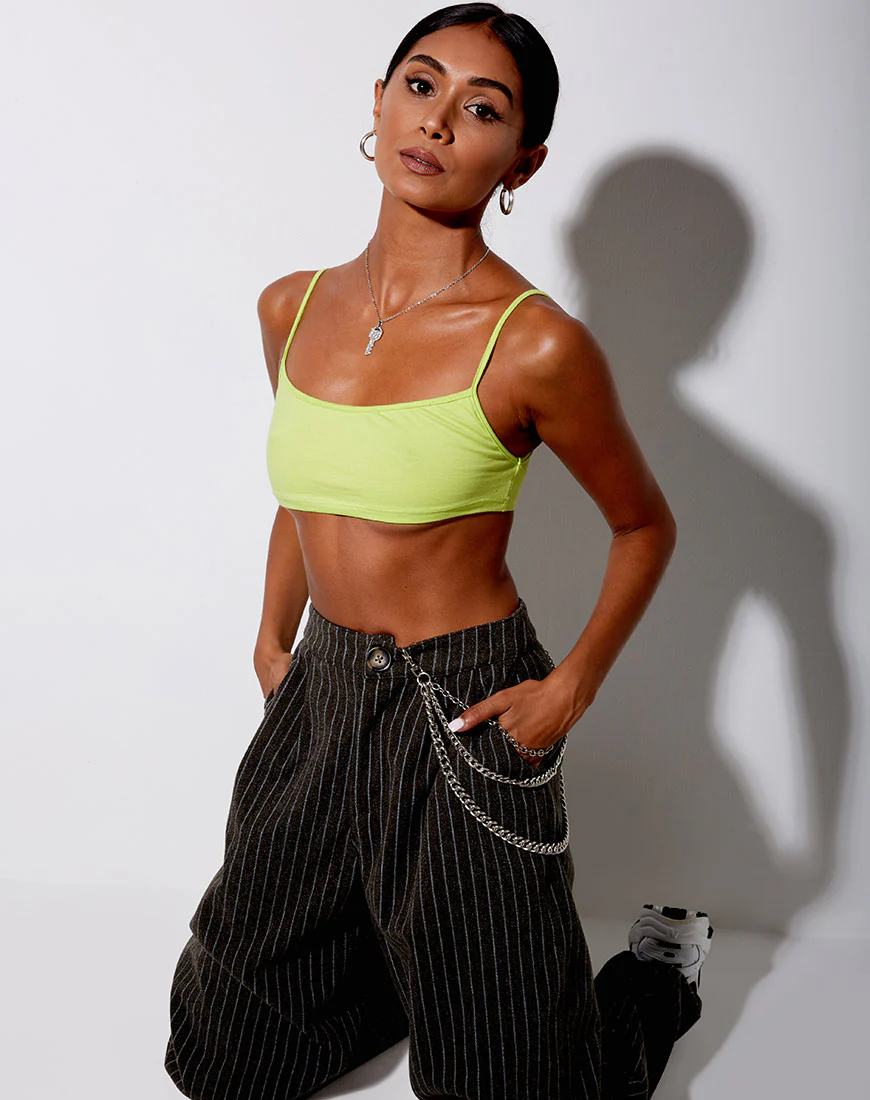 Micro Crop Top in Lime - Image 3