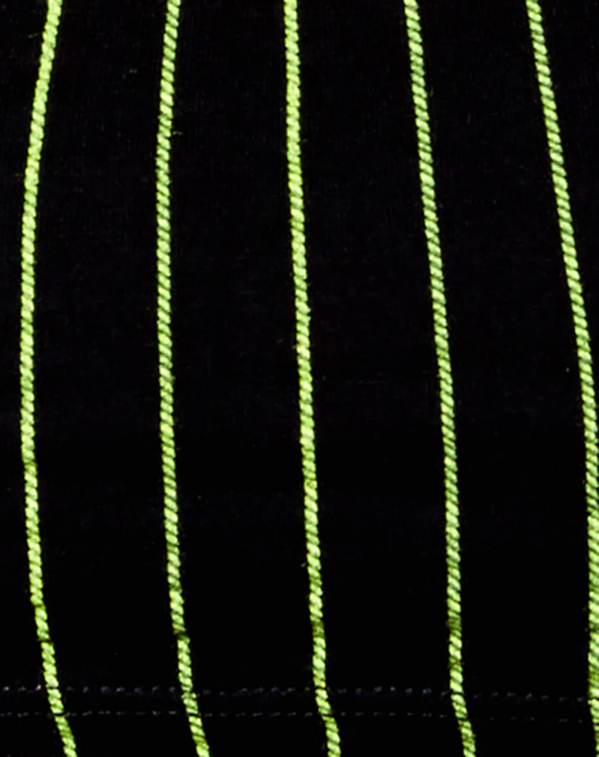 Micro Crop Top in Neon Pinstripe - Image 5