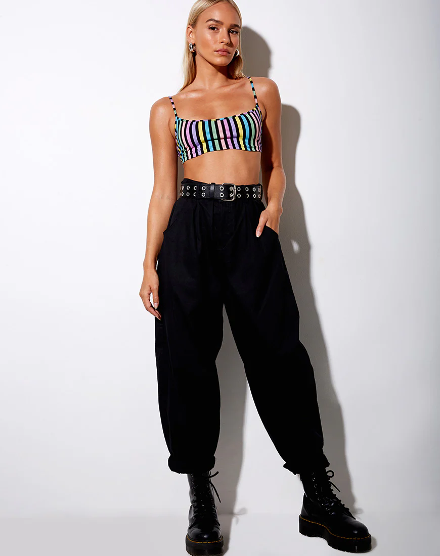 Micro Crop Top in New Stripe - Image 3