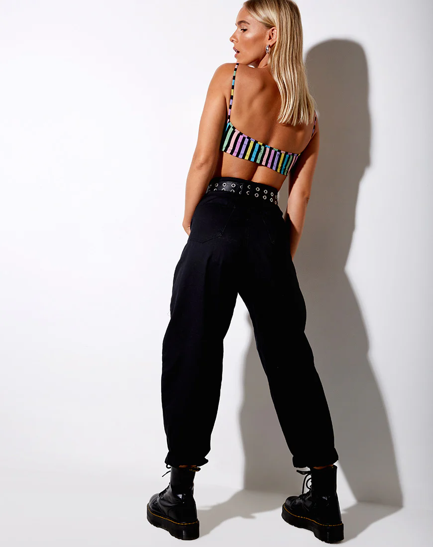 Micro Crop Top in New Stripe - Image 4