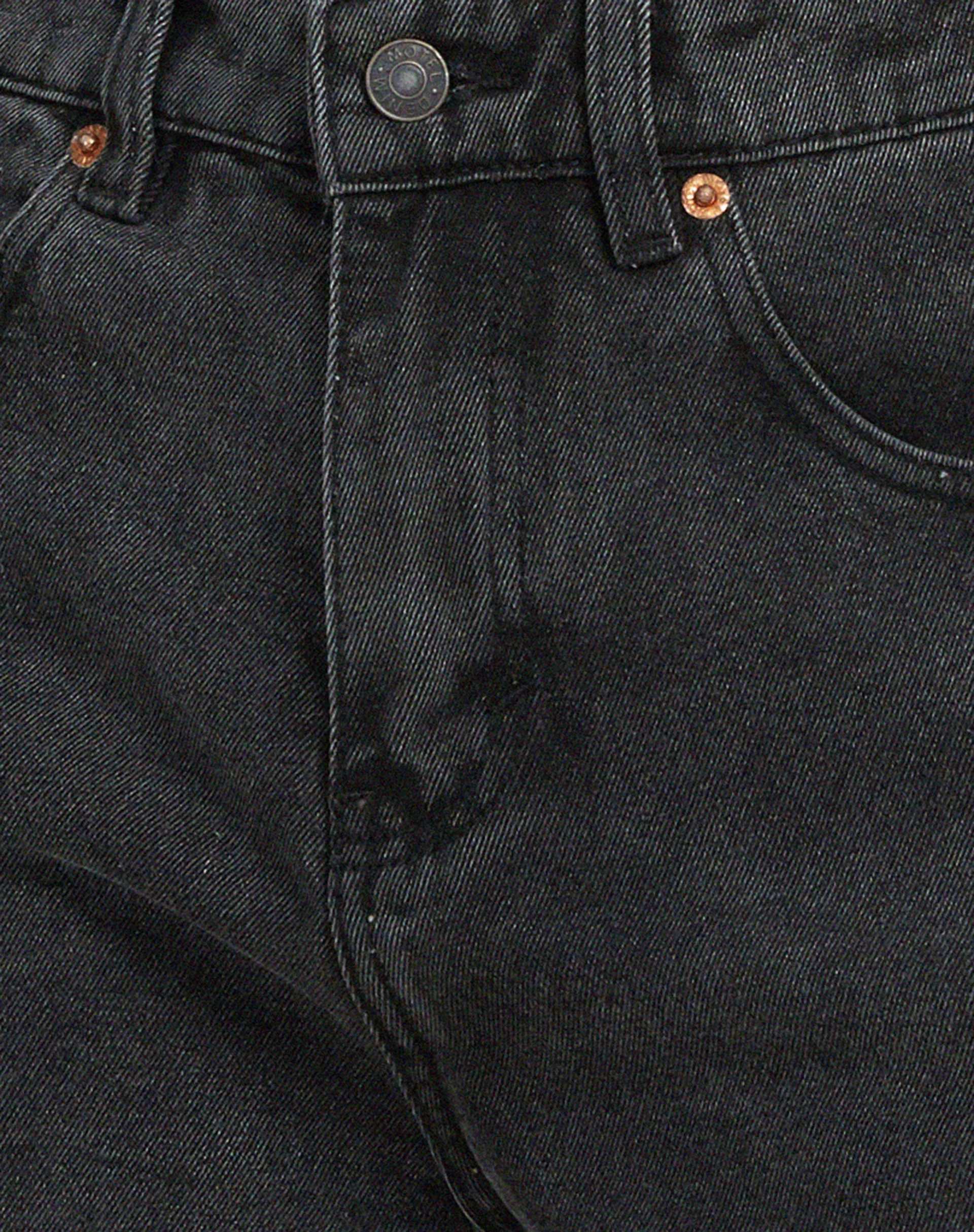 Mid Length Denim Shorts in Black Wash - Image 5