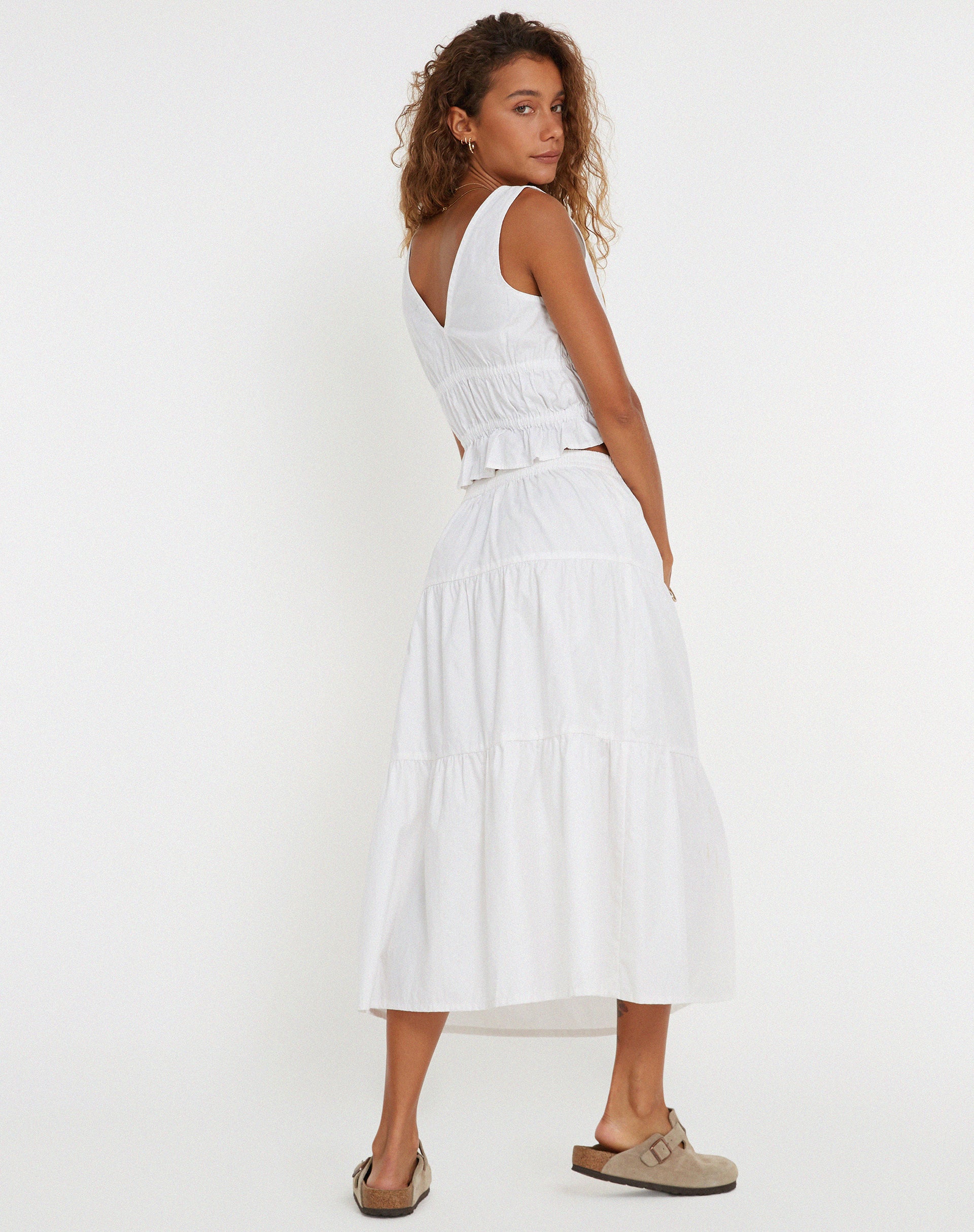 Midaxi Skirt in White - Image 5