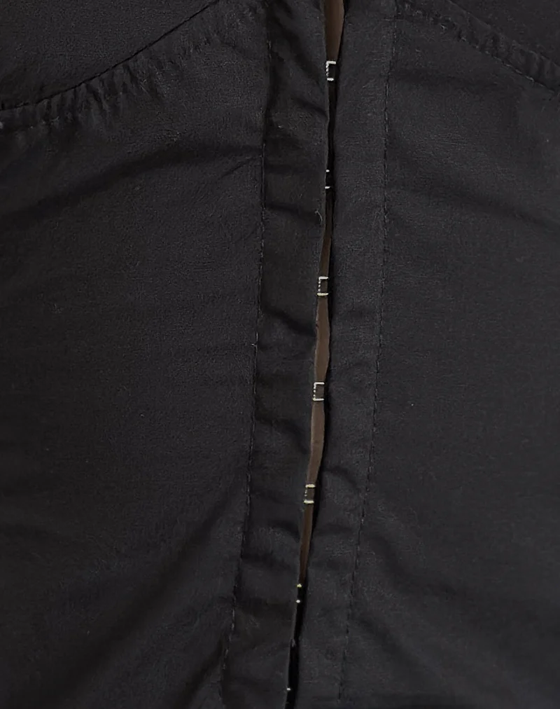 Miken Halterneck Vest Top in Black - Image 6