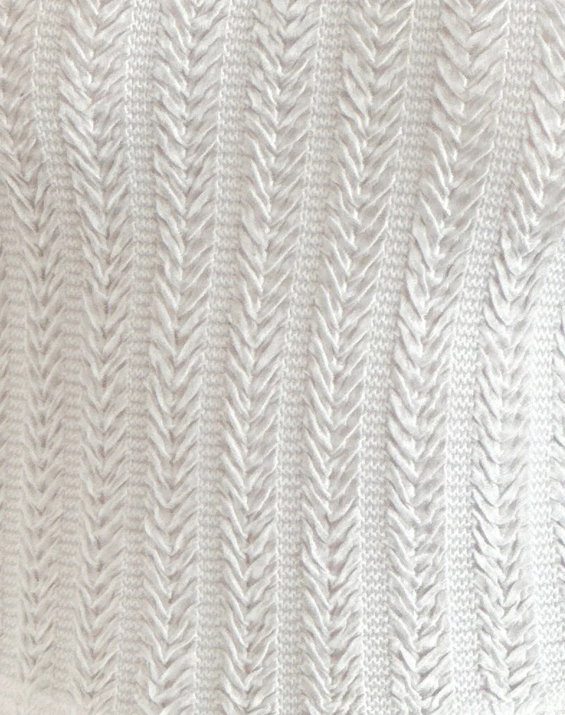 Miley Flute Sleeve Top in Textured Ivory - Image 5