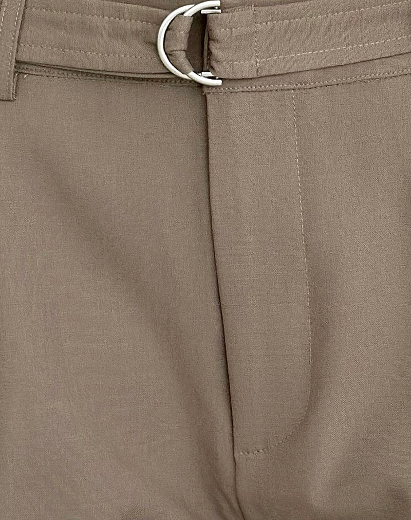 Miluta Short in Tailoring Dark Beige - Image 7