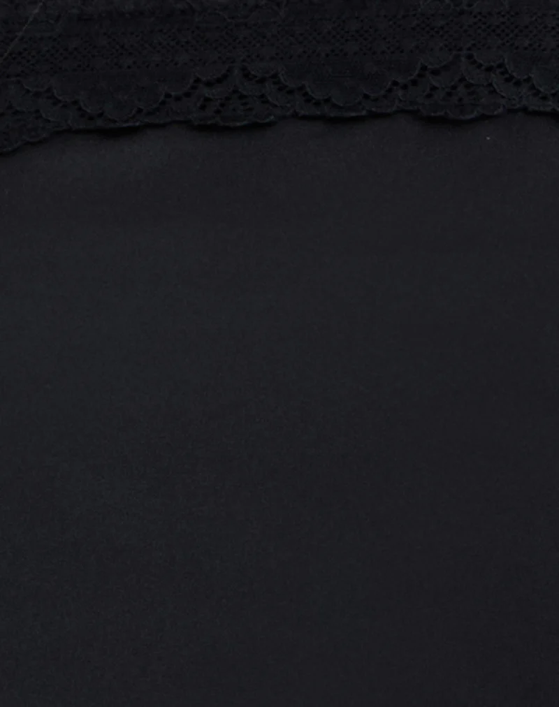 Minae Bandeau Top in Satin Black - Image 6