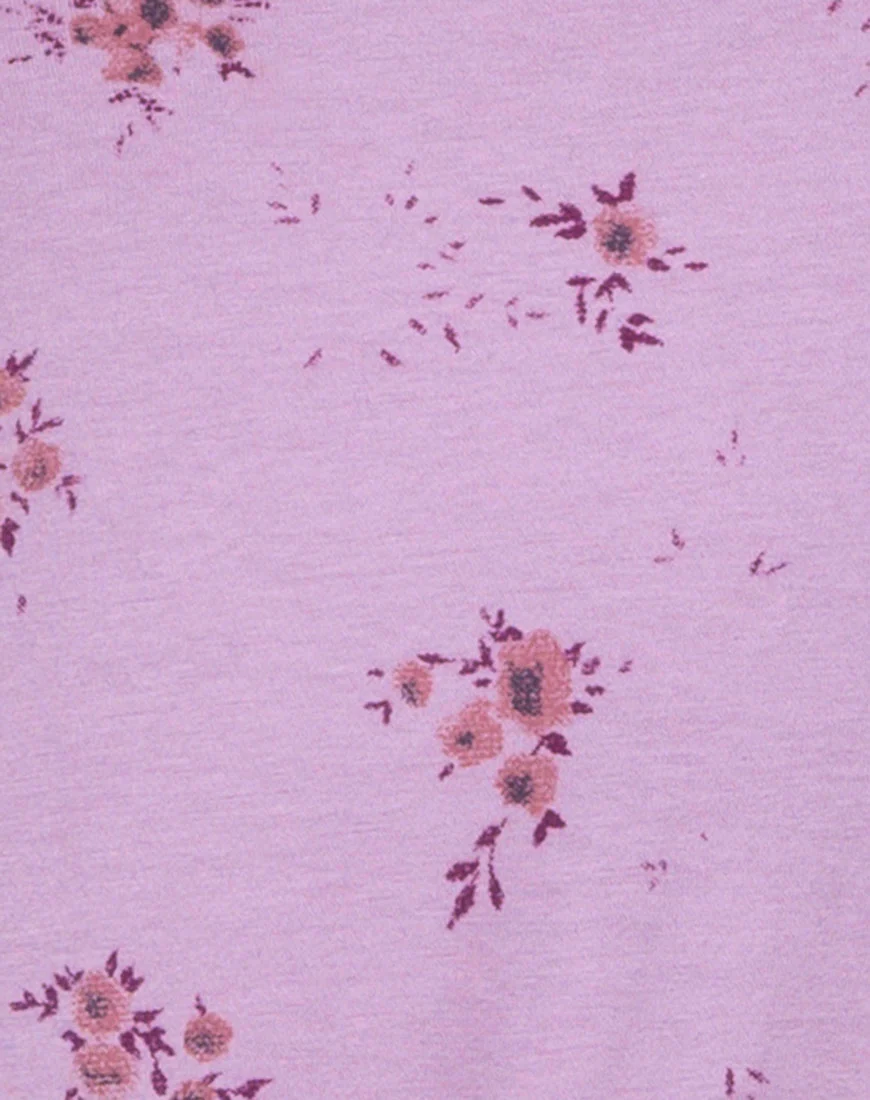 Mingga Off The Shoulder Top in Forget Me Not Lilac - Image 5