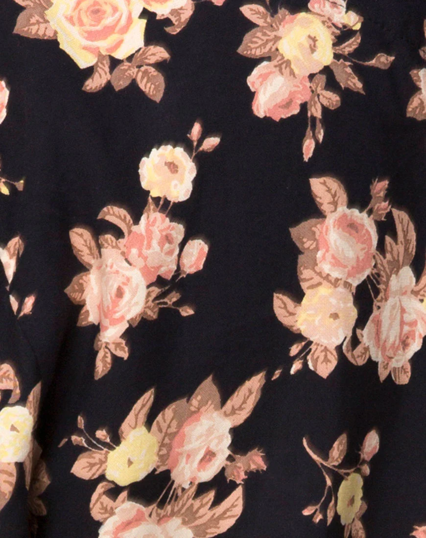 Mirach Dress in Antique Rose Black - Image 7
