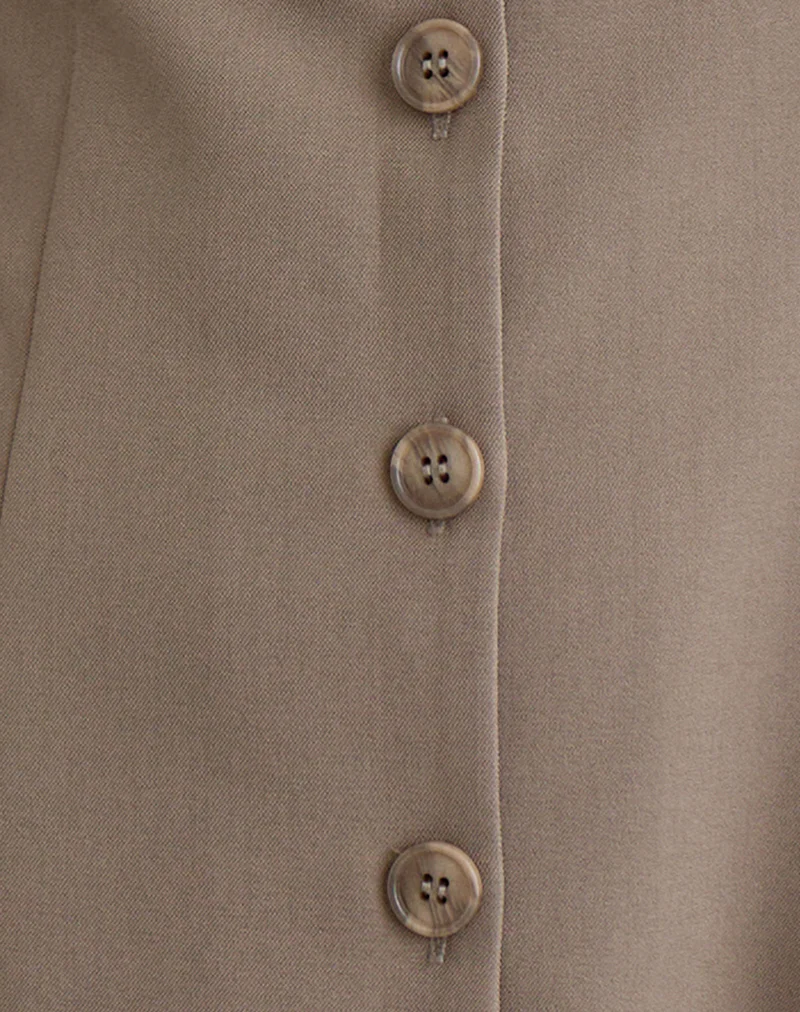Mirina Mini Dress in Tailoring Taupe - Image 6