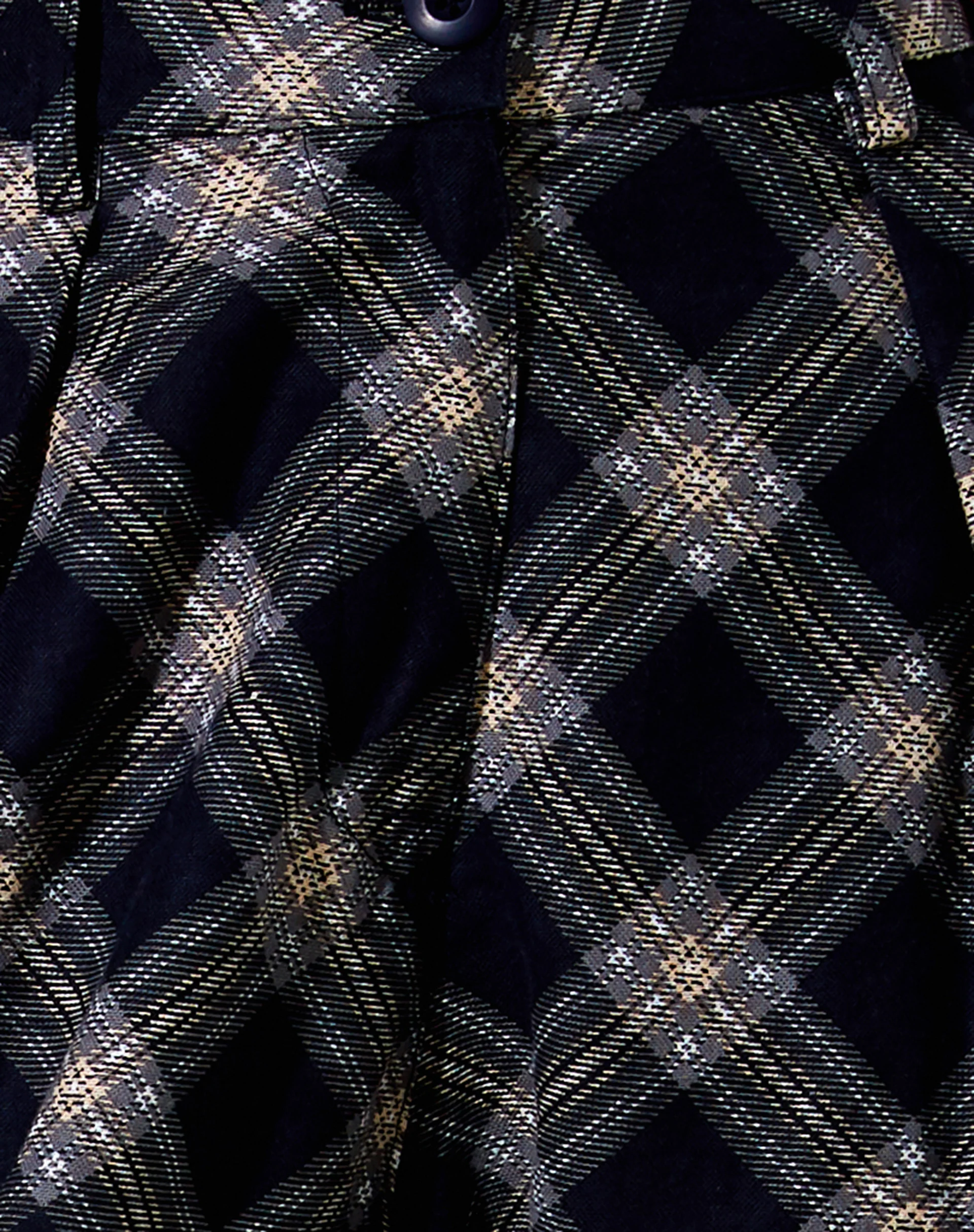 Misca Trouser in 20's Check Black and Grey - Image 5