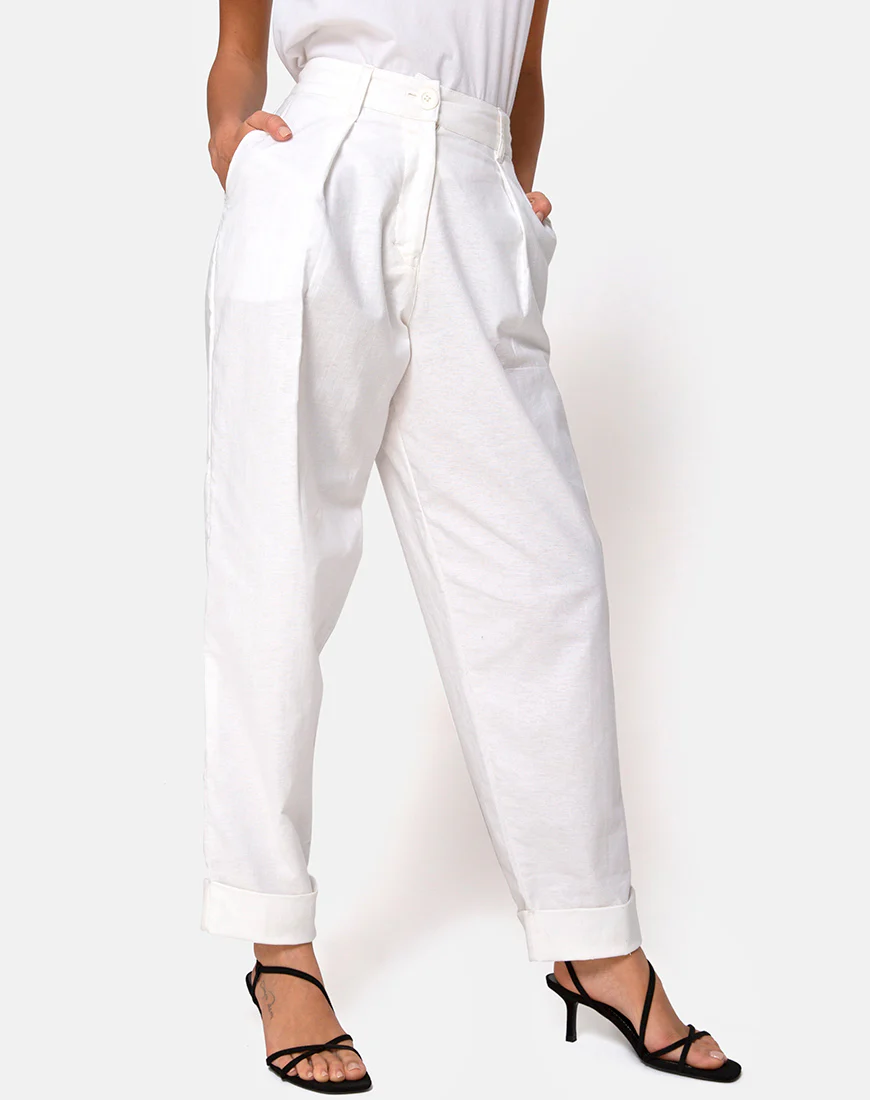 Misca Trousers in Ivory - Image 2