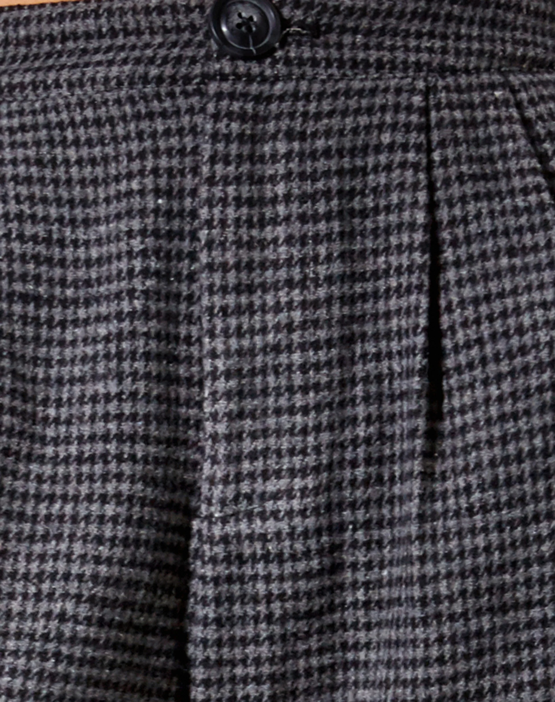 Misha Wide Leg Trouser in Houndstooth Black and Grey - Image 6