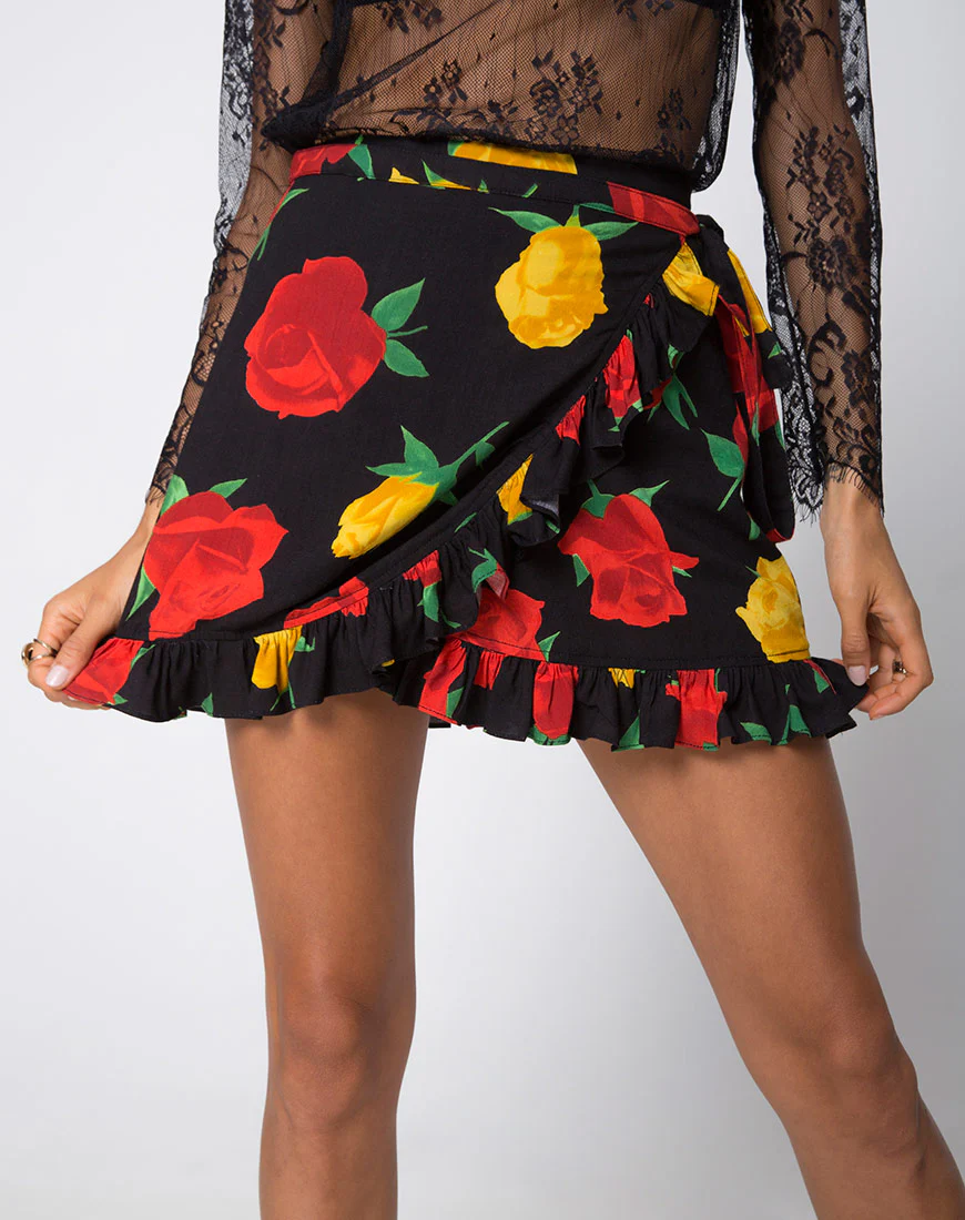 Miza Mini Skirt in Rose Romance - Image 2
