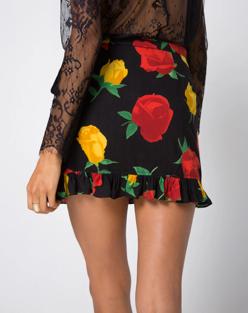 Miza Mini Skirt in Rose Romance - Image 3