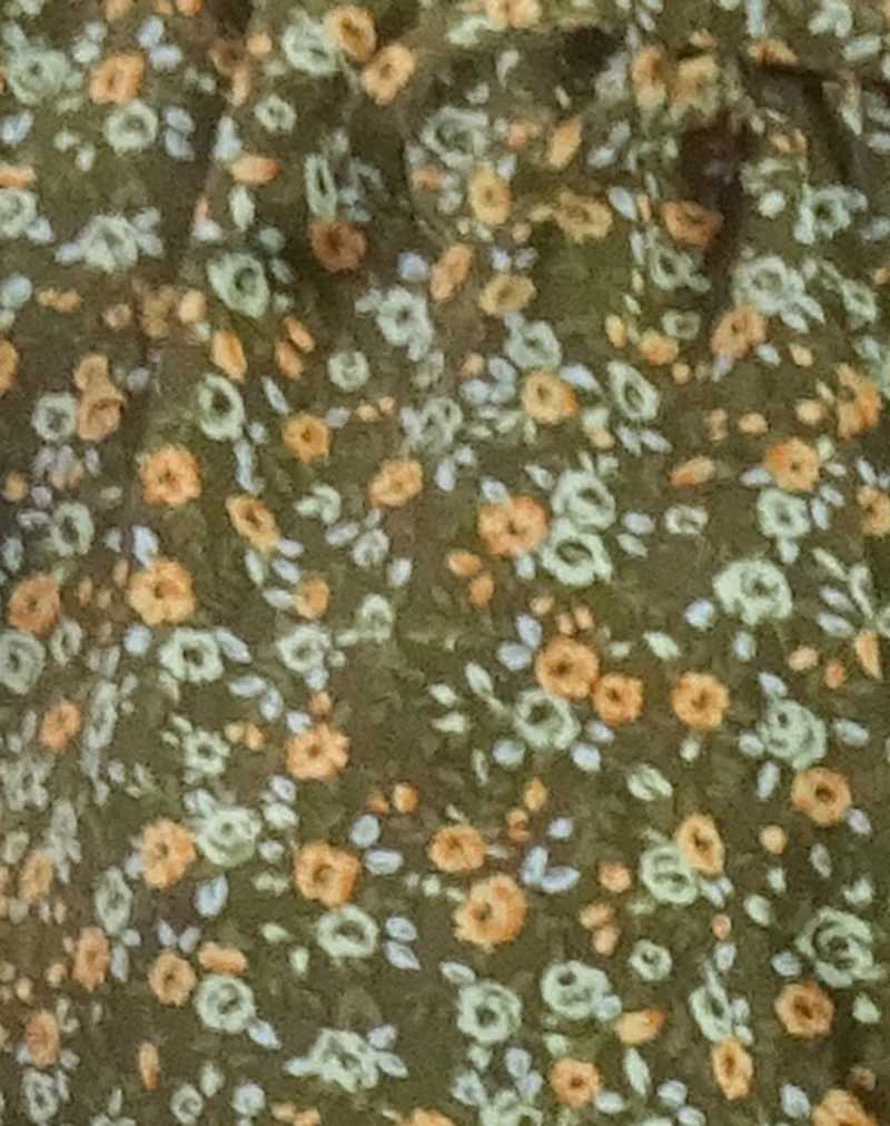 Modeta Tie Top in Grunge Floral Khaki - Image 6