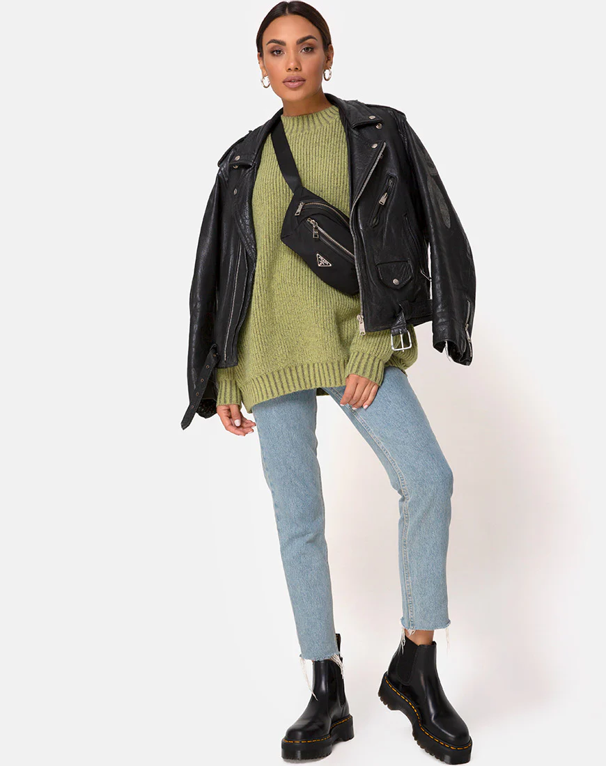 Mody Jumper in Green Rib - Image 4