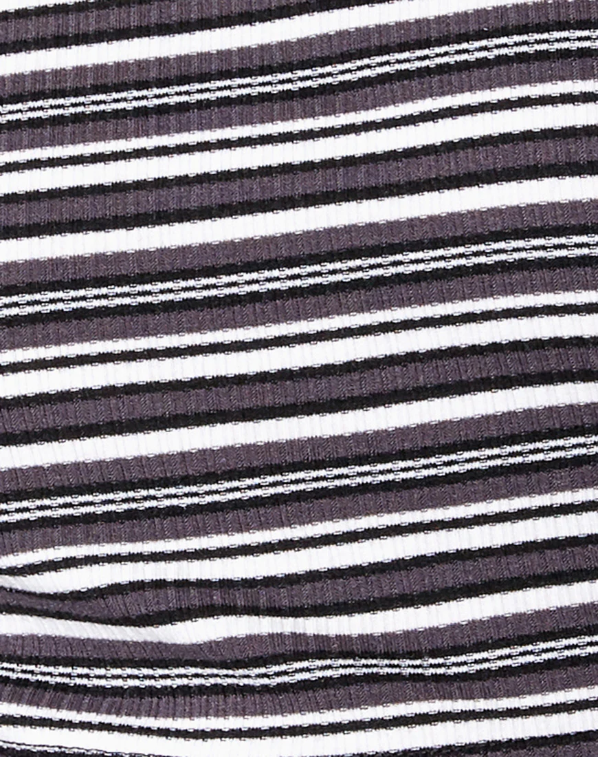 Moeena Crop Top in Black Grey and White - Image 5