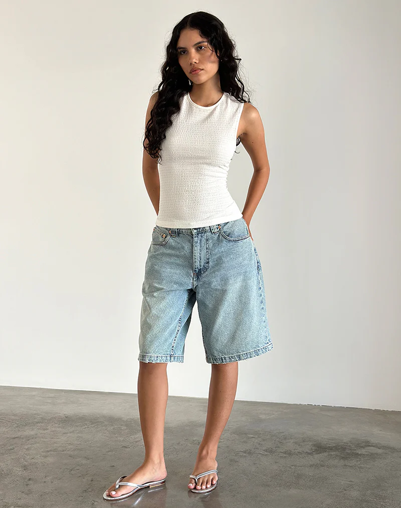 Mohala Top in Crinkle Ivory - Image 2