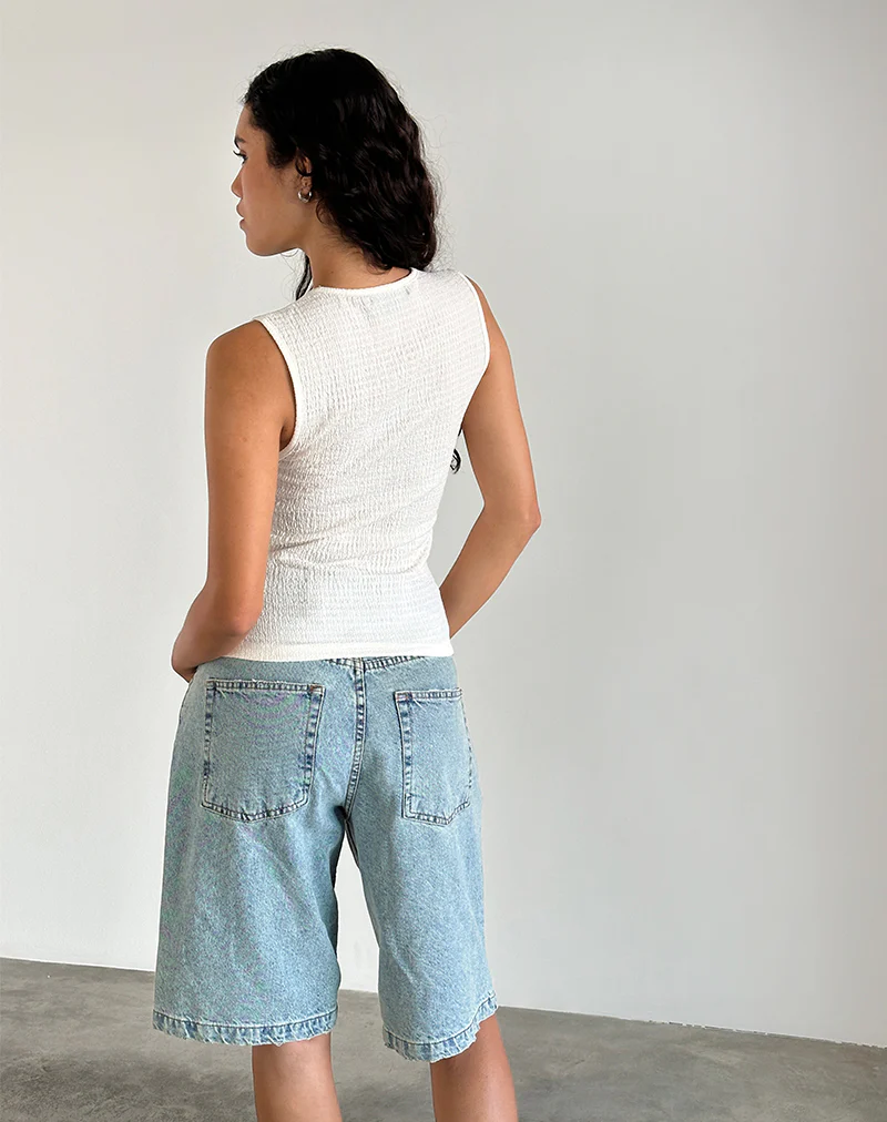 Mohala Top in Crinkle Ivory - Image 4