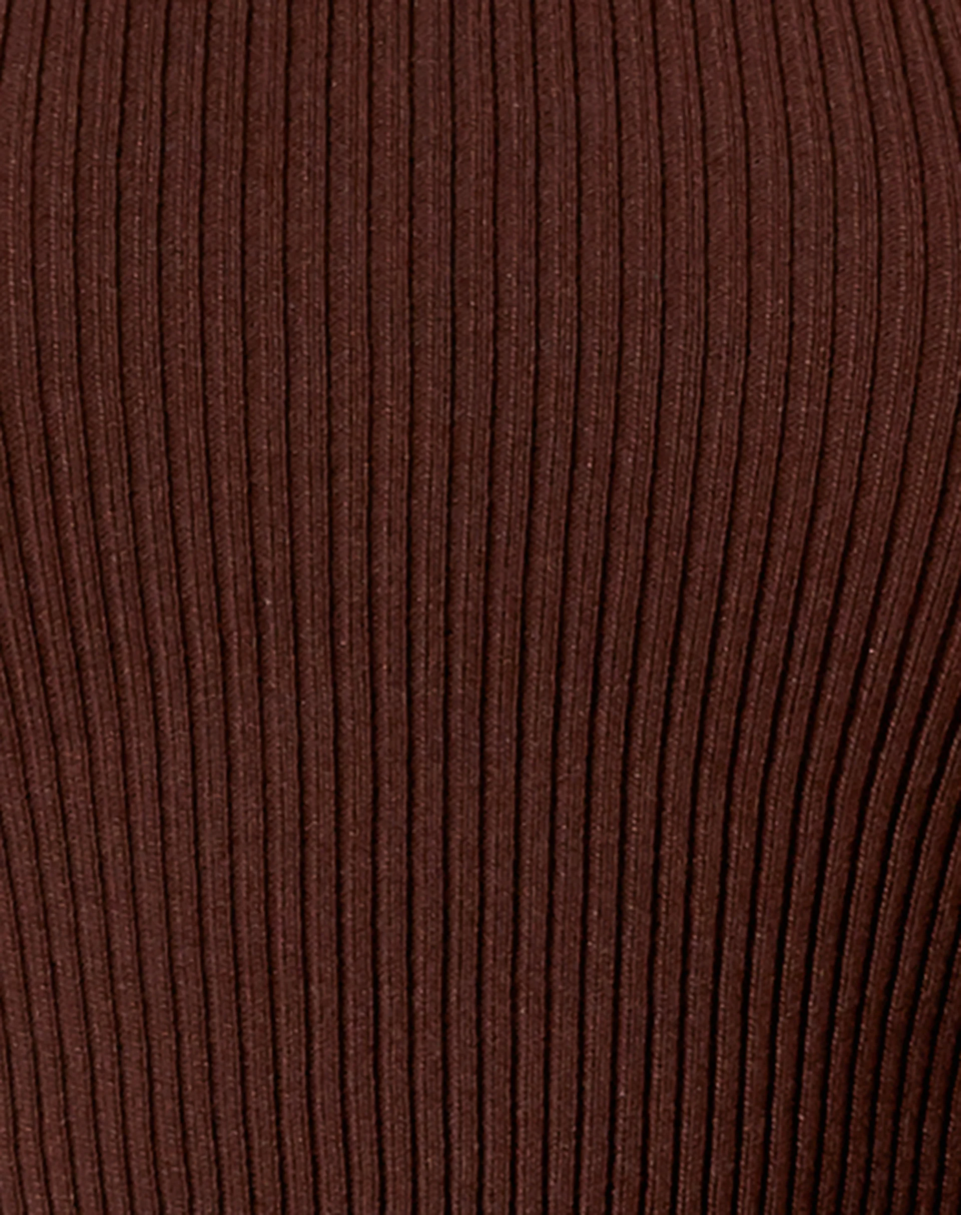 Moila Crop Top in Knit Chocolate - Image 5
