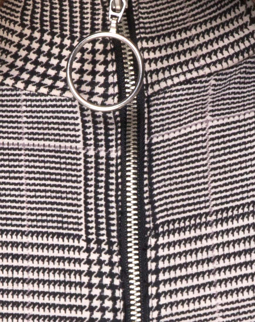 Molaka High Neck Bodice in Charles Check Grey - Image 5