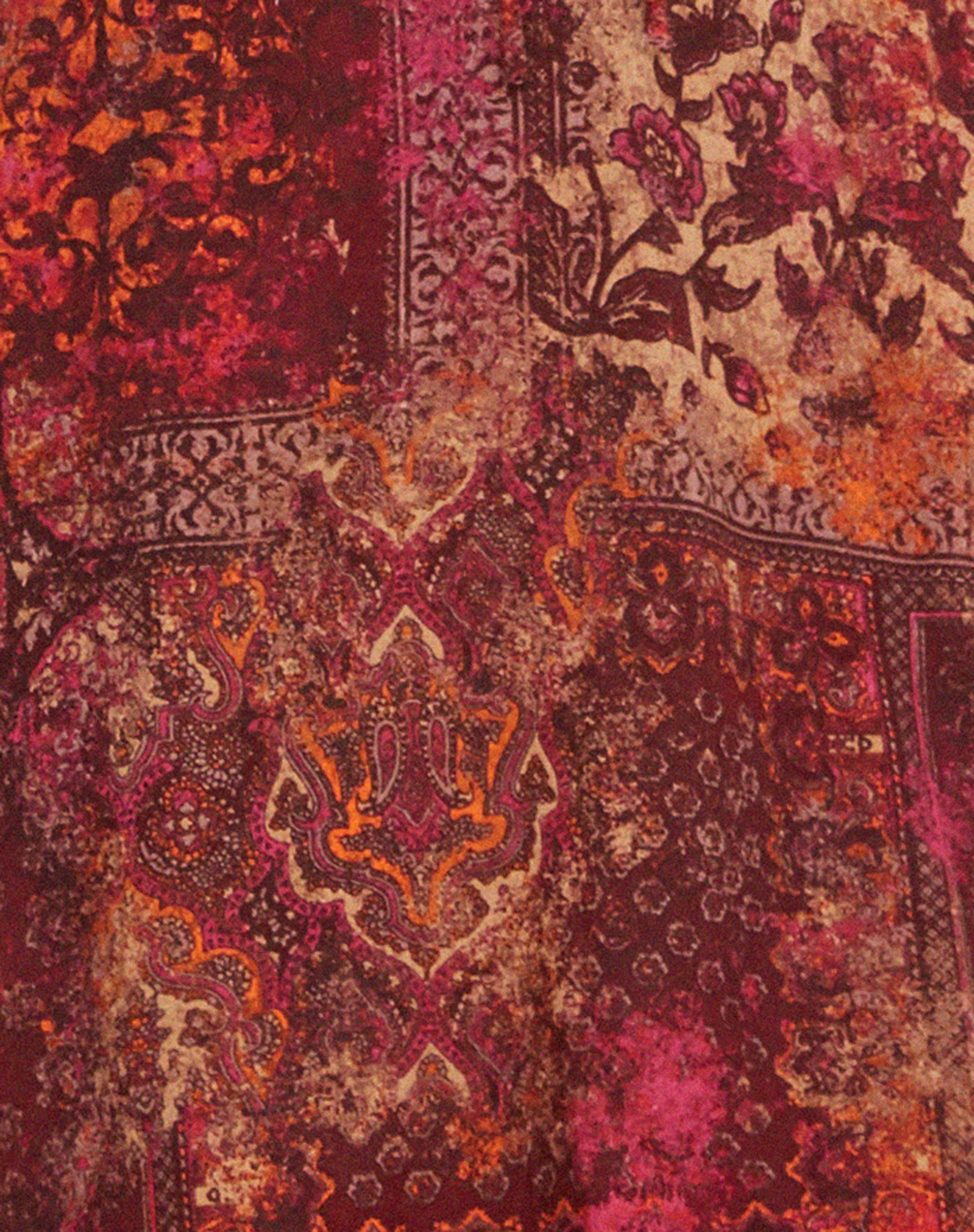 Momono Mini Dress in Abstract Paisley Red - Image 6
