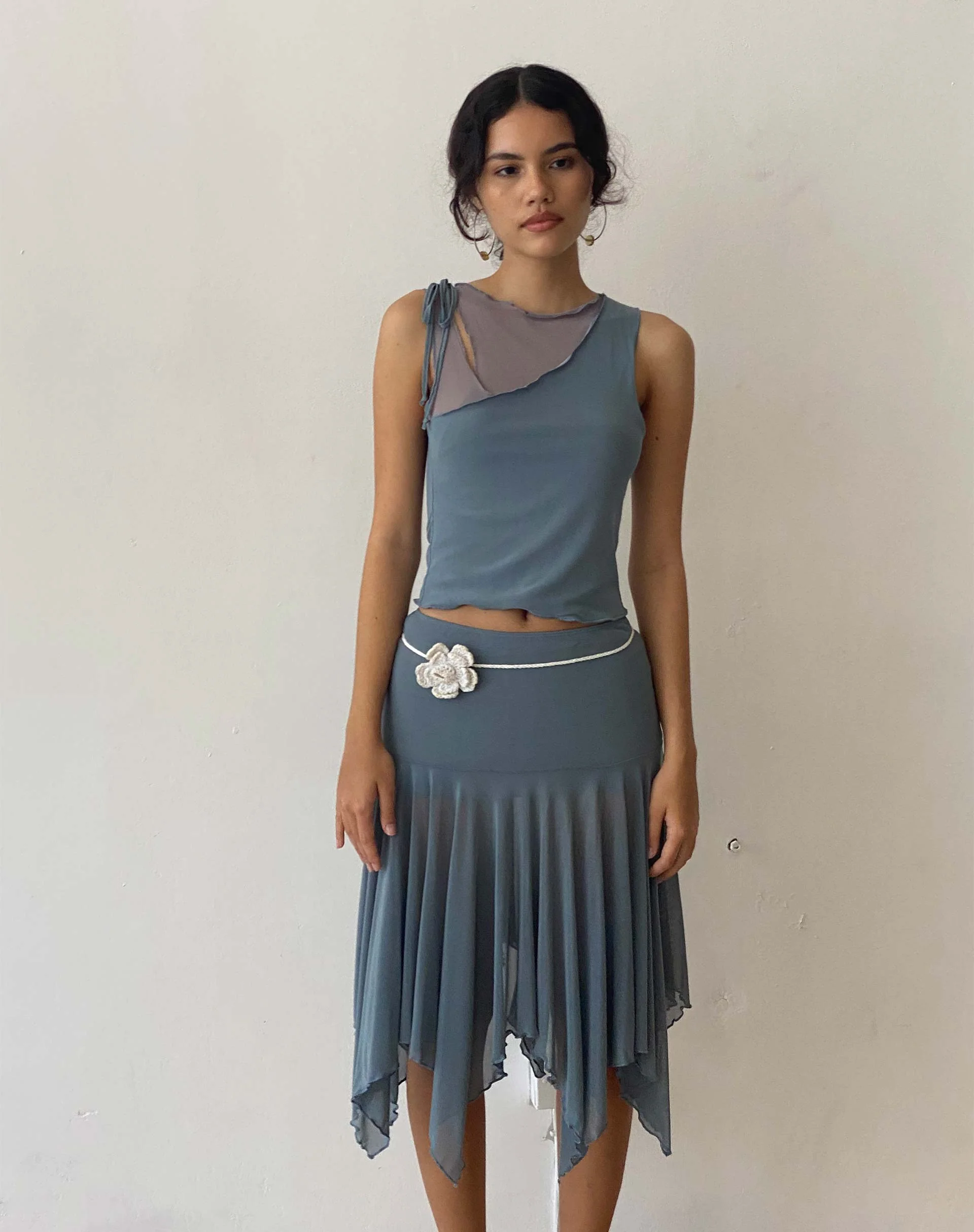 Moni Vest in Blue Grey Mesh - Image 2