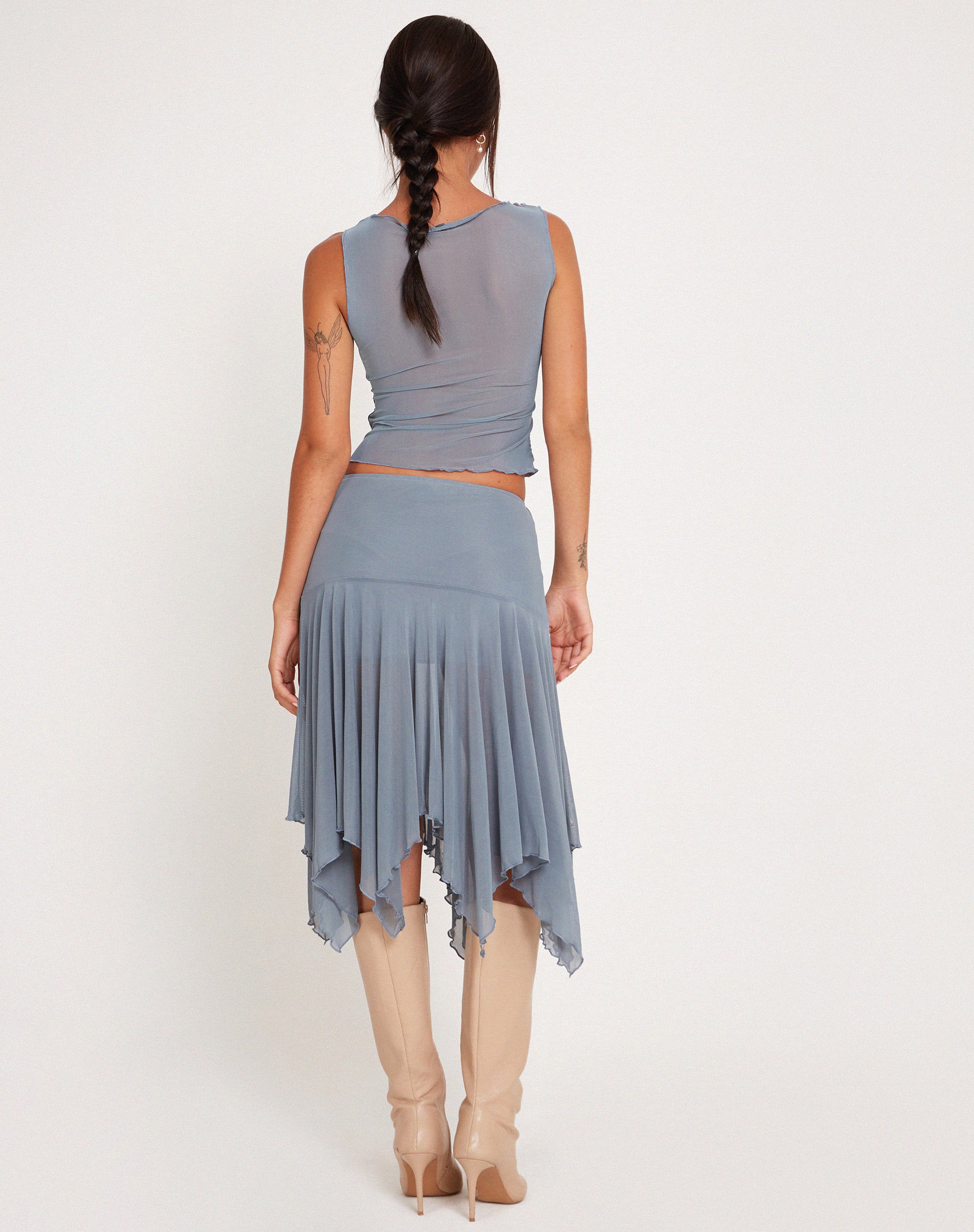 Moni Vest in Blue Grey Mesh - Image 7