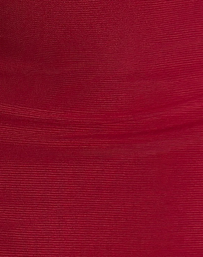 Moni Vest Top in Mesh Cherry - Image 6