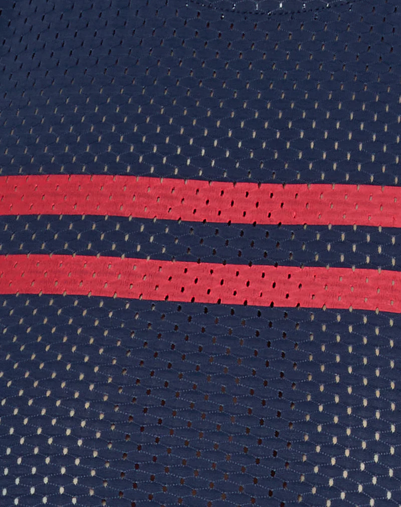 Monlo Top in Airtex Navy with Red Stripe - Image 6