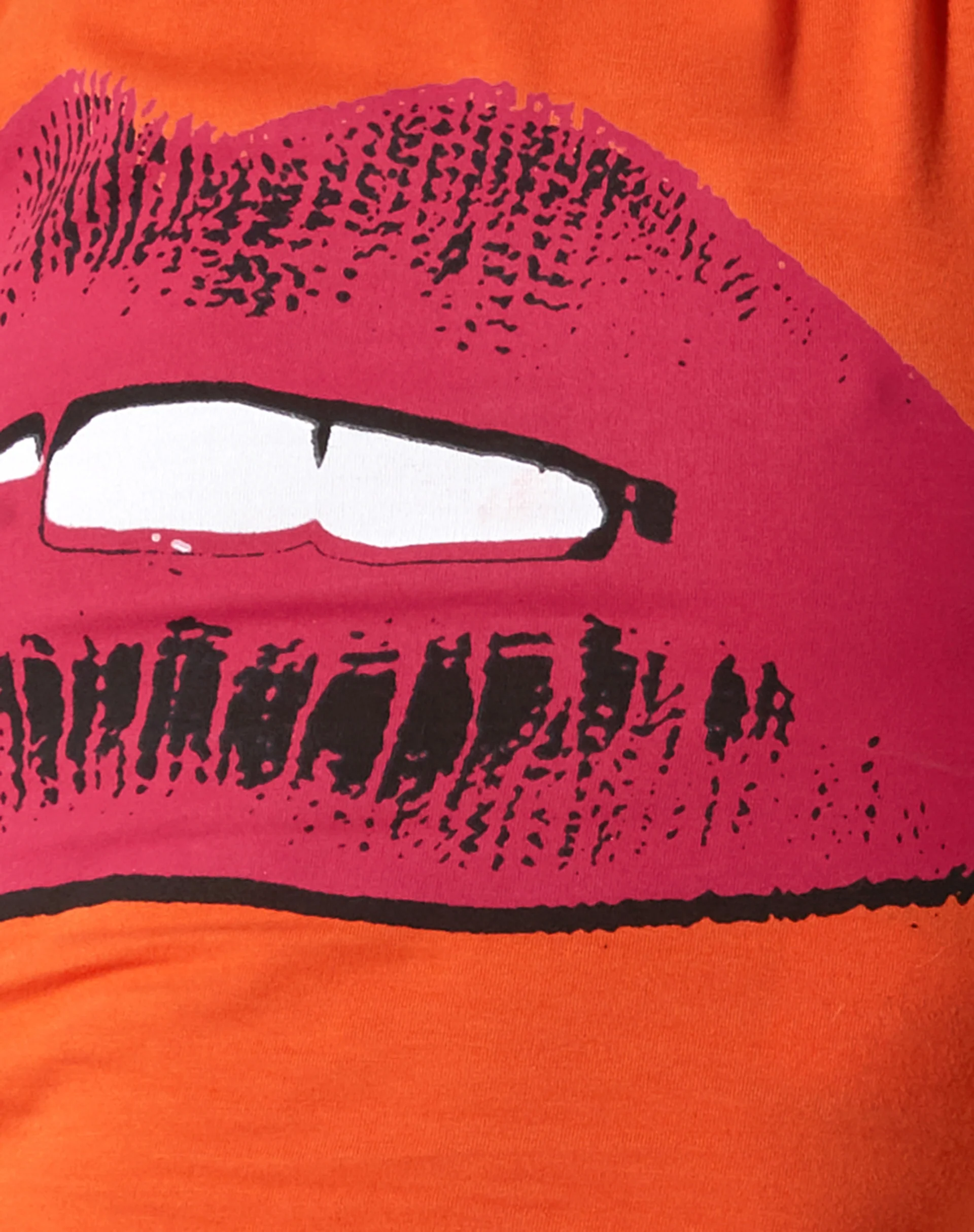 Monlo Vest Top in Aperol Spritz Orange Lips - Image 5