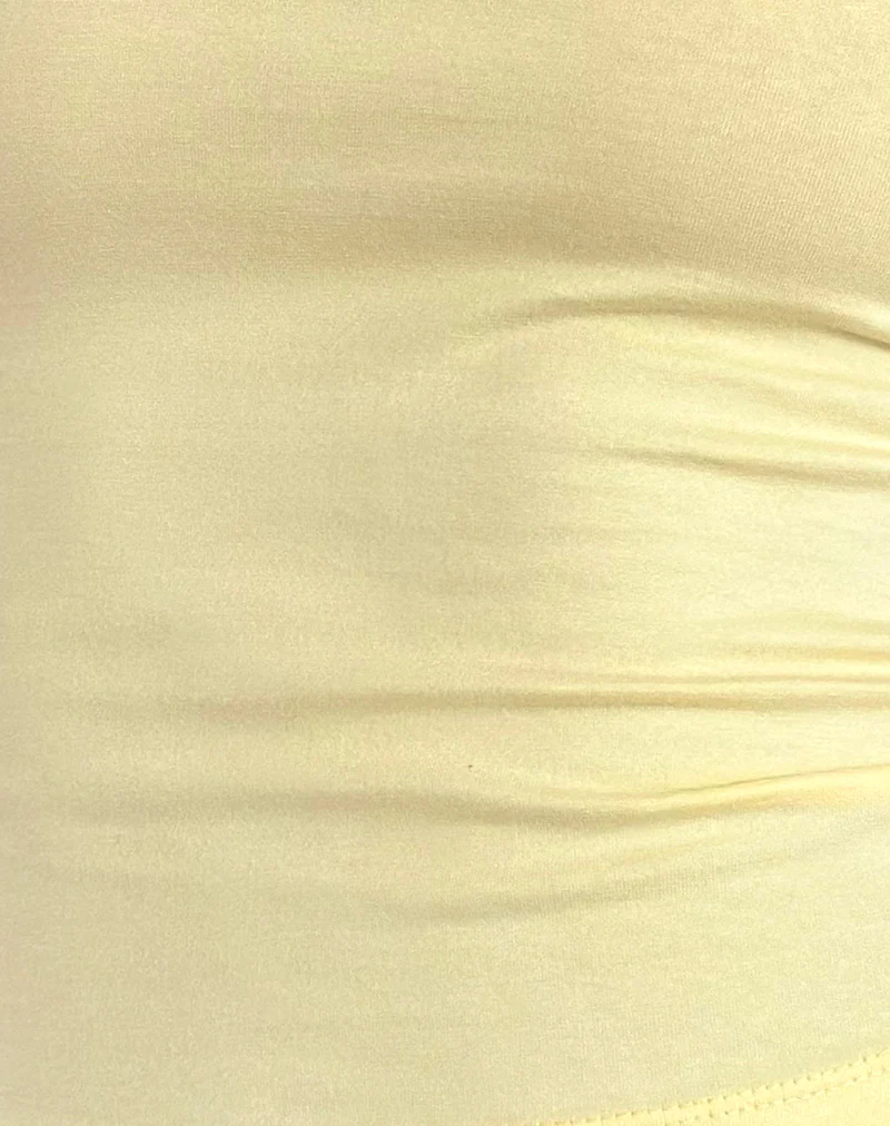 Monsela Top in Buttermilk with Ballet Pink Binding - Image 6