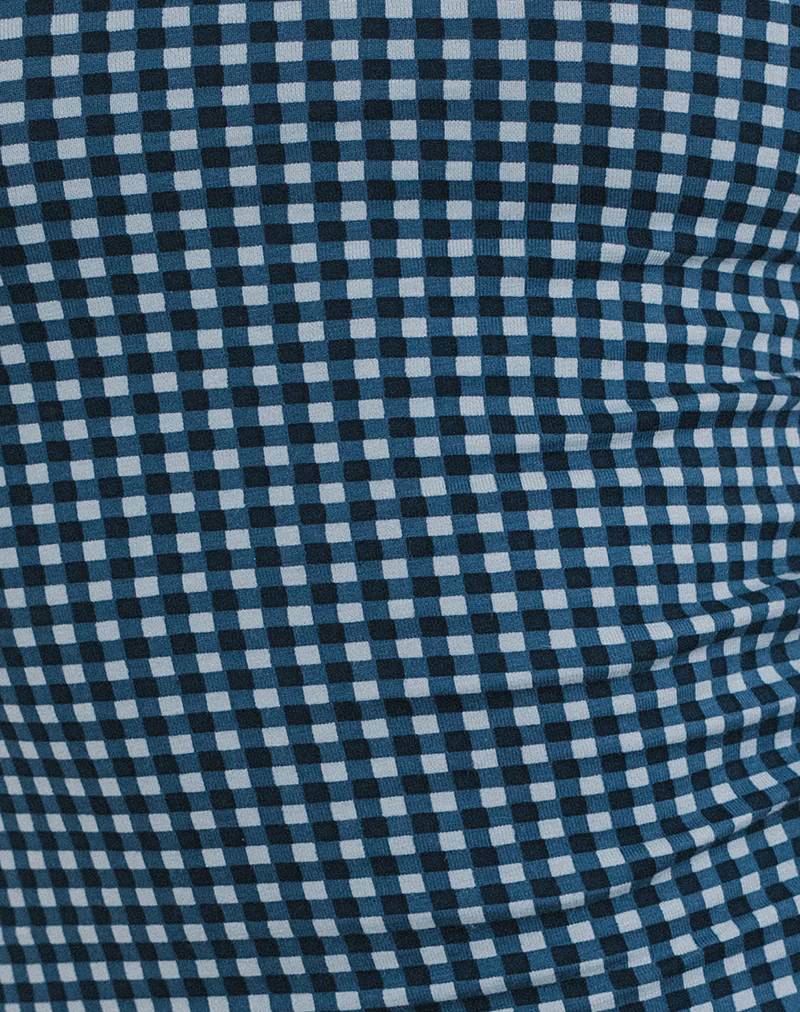 Monsela Top in Mini Gingham Dark Blue - Image 6