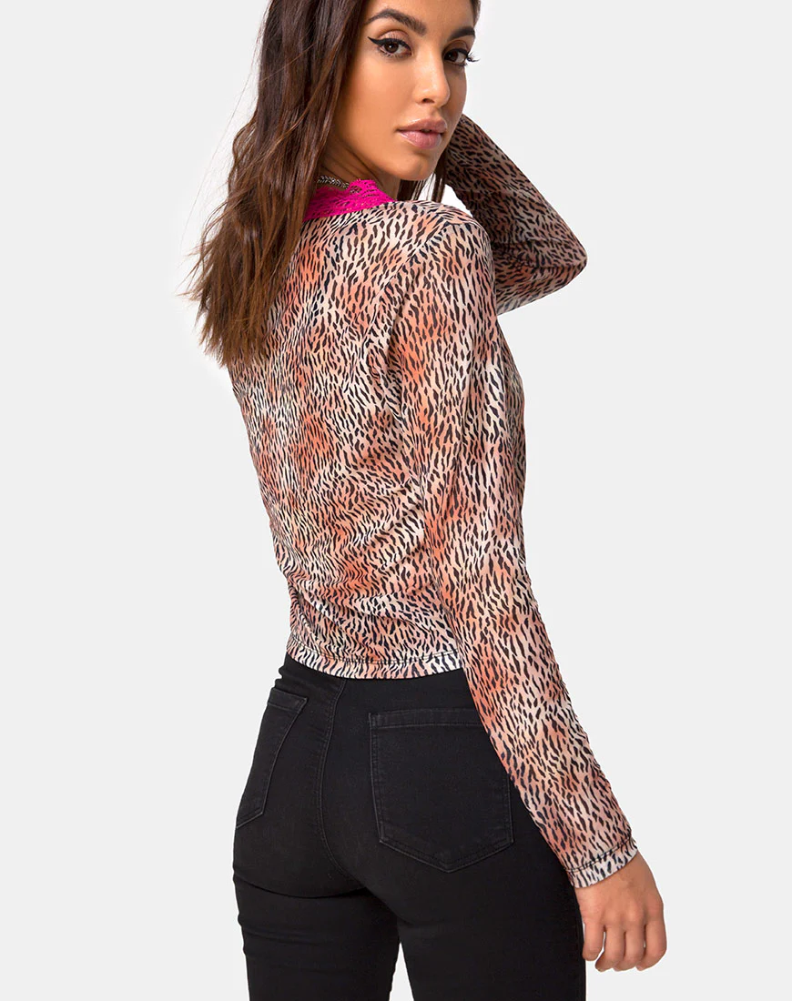 Moqui Top Mini Tiger Mesh with Violet Lace - Image 2