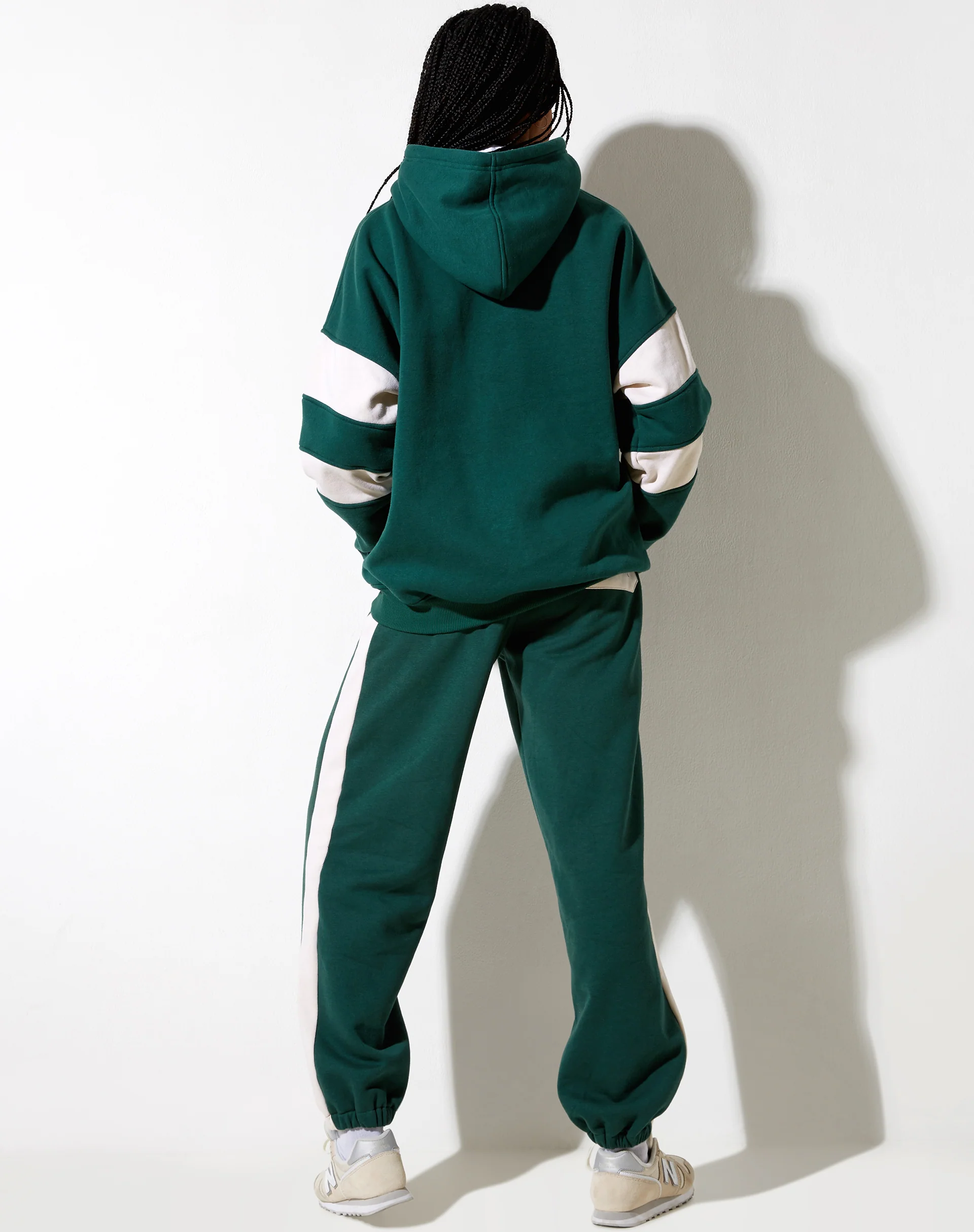 Mora Hoodie in Forest Green and Winter White Sporting Club Mix Embro - Image 4