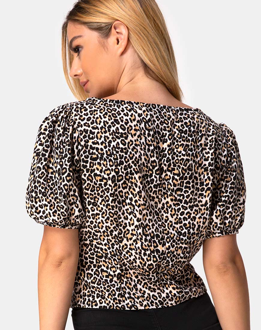 Moria Top in Rar Leopard Brown - Image 2
