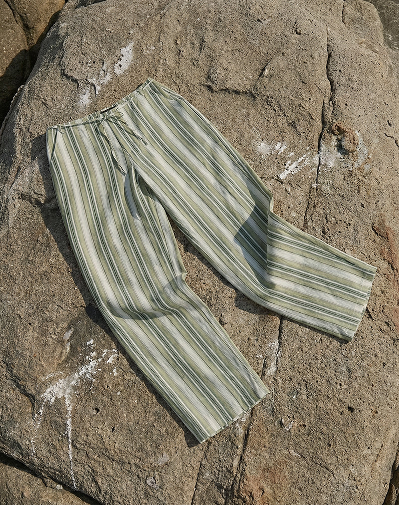 Morino Trouser in Sage Stripe - Image 6