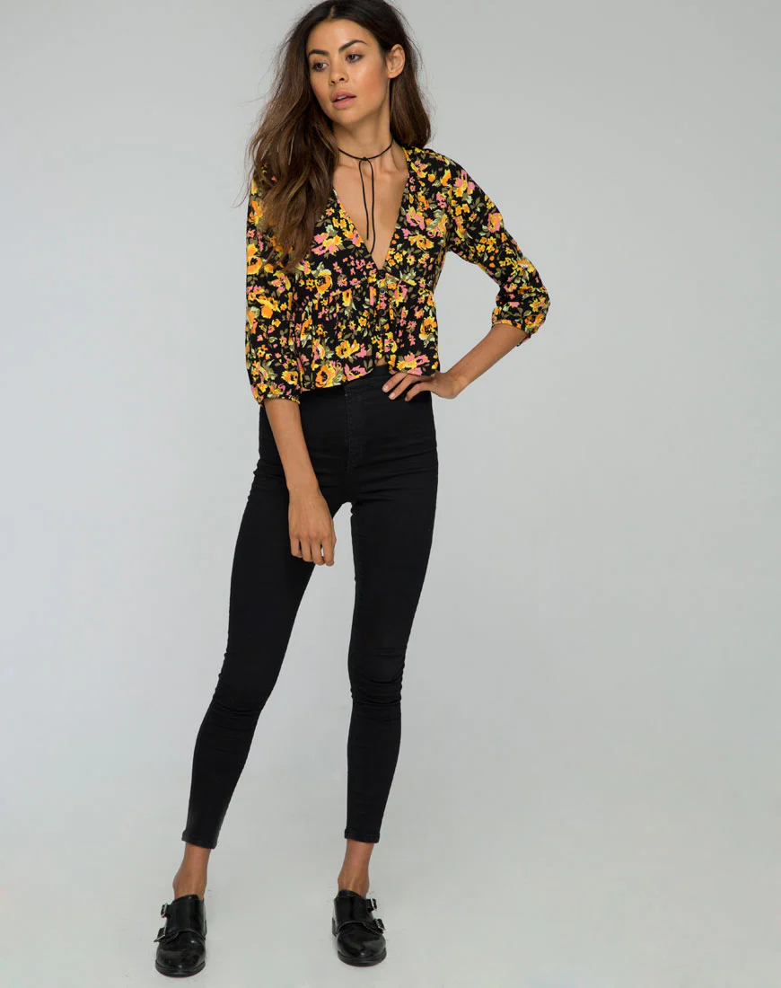 Mosca Plunge Top in Agatha Flower - Image 3