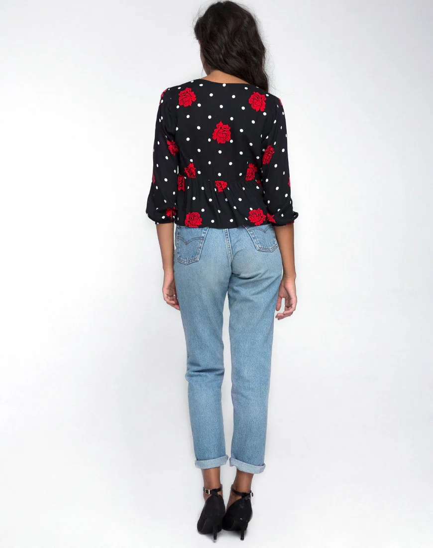 Mosca Plunge Top in Cuban Rose - Image 4