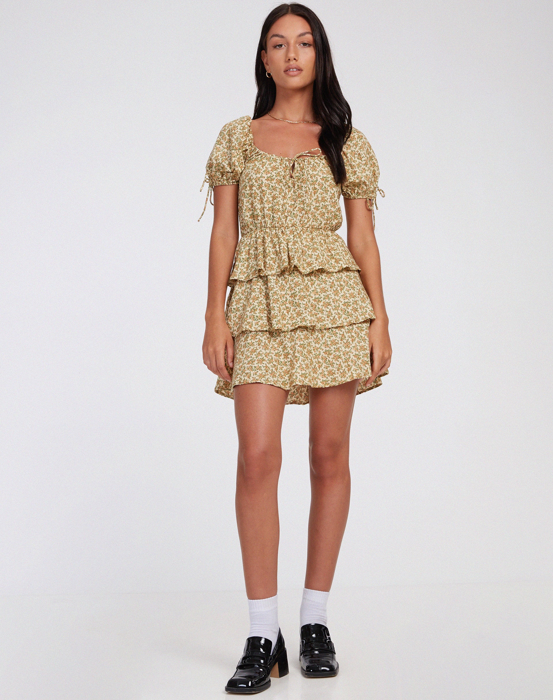 Mosere Mini Dress in Washed Ditsy - Image 4