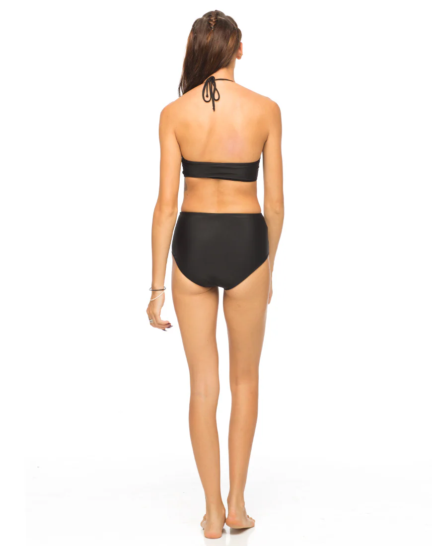 Motel Flux Longline Bikini Top In Black - Image 3