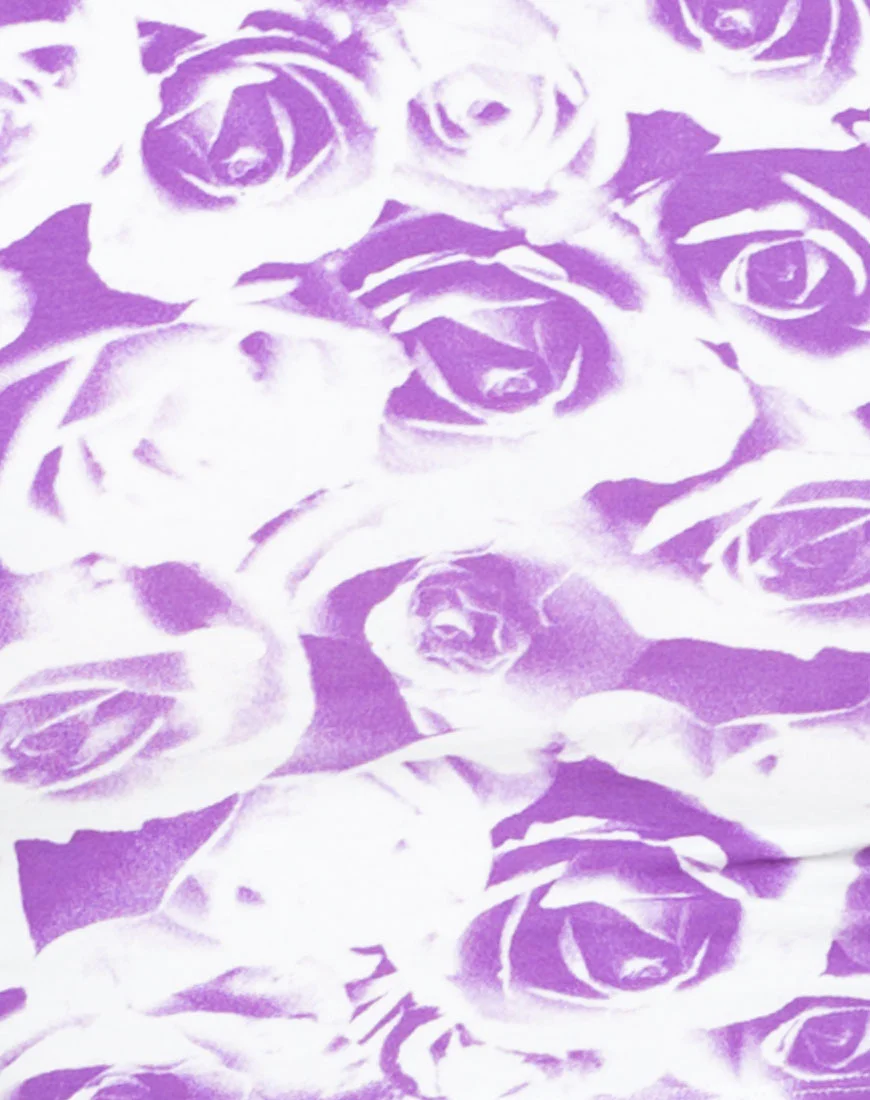 Motel Folly Crop Top in Monorose Lilac - Image 5