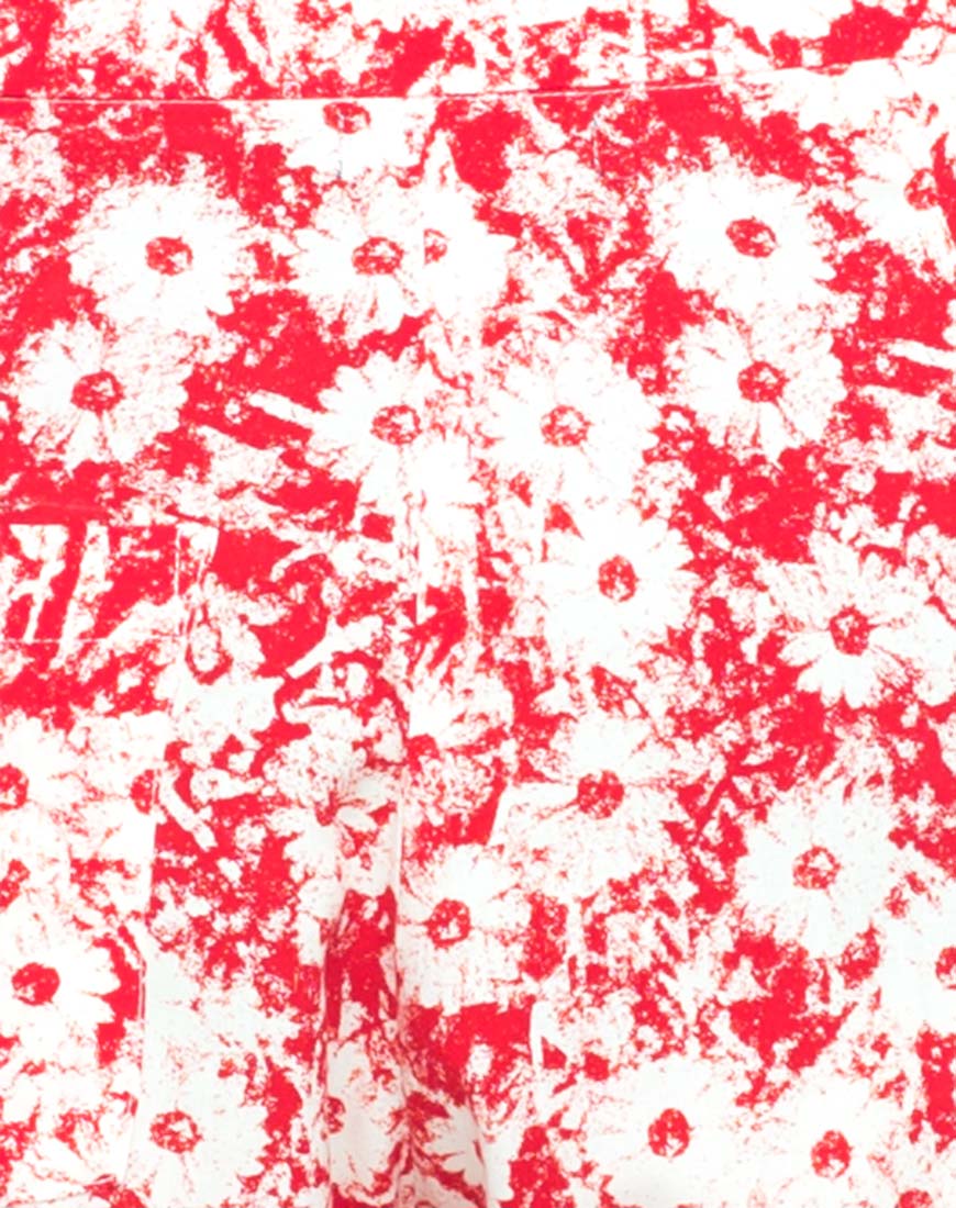 Motel Logan Peg Leg Trouser in Xerox Daisy Red - Image 5