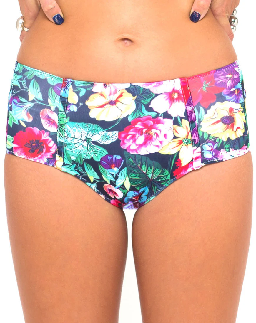 Motel Opal Midi Rise Bikini Bottom in Cottage Garden - Image 2
