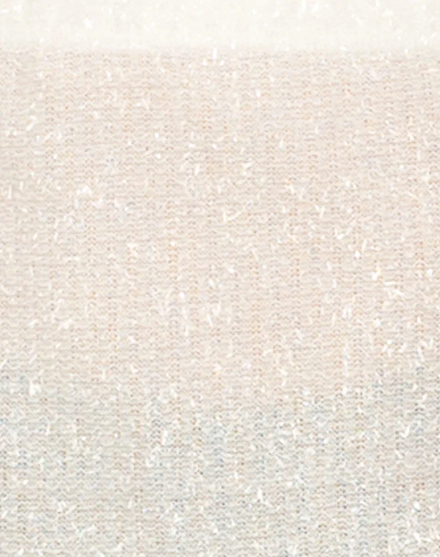 Motel Tinsel Mini Skirt in Snow - Image 5